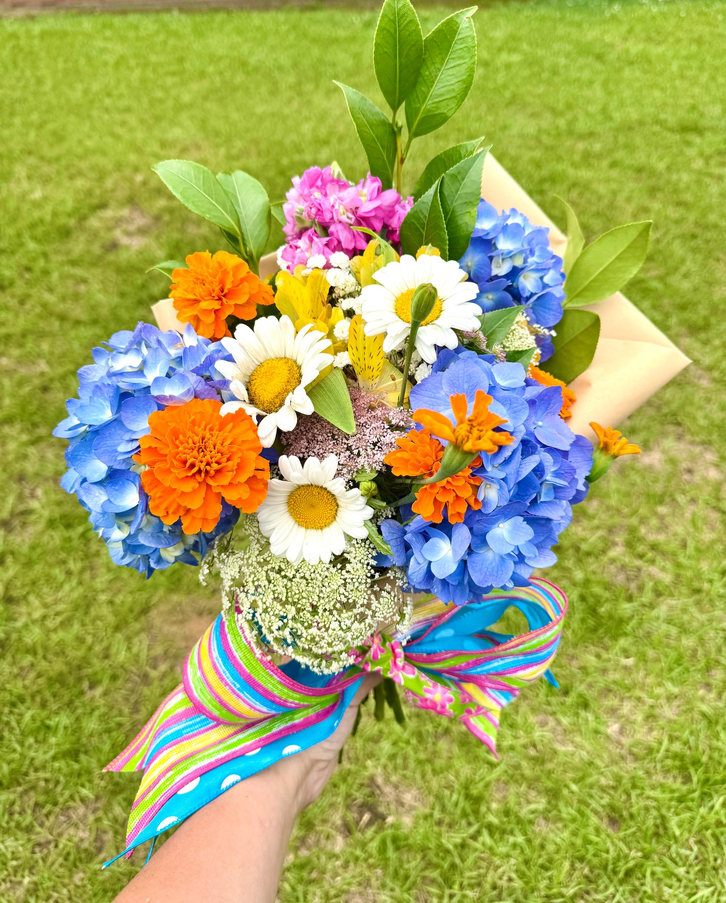 Graduation Wrapped bouquets